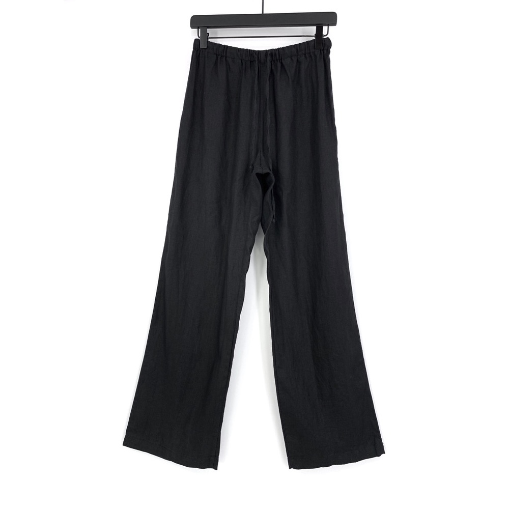Reformation Black Straight Leg Pants- linen